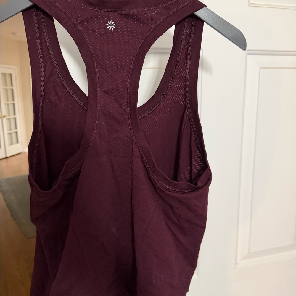 Athleta Burgundy Racerback Tank Top